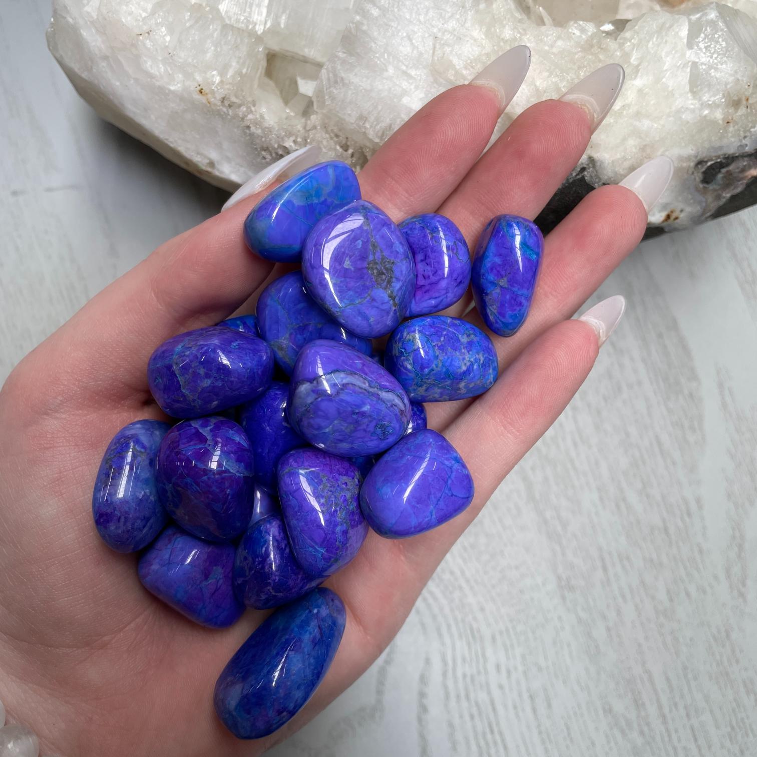 Purple Howlite Tumbled 200g (14-16pc) Purple Howlite Tumbled 200g (14-16pc)